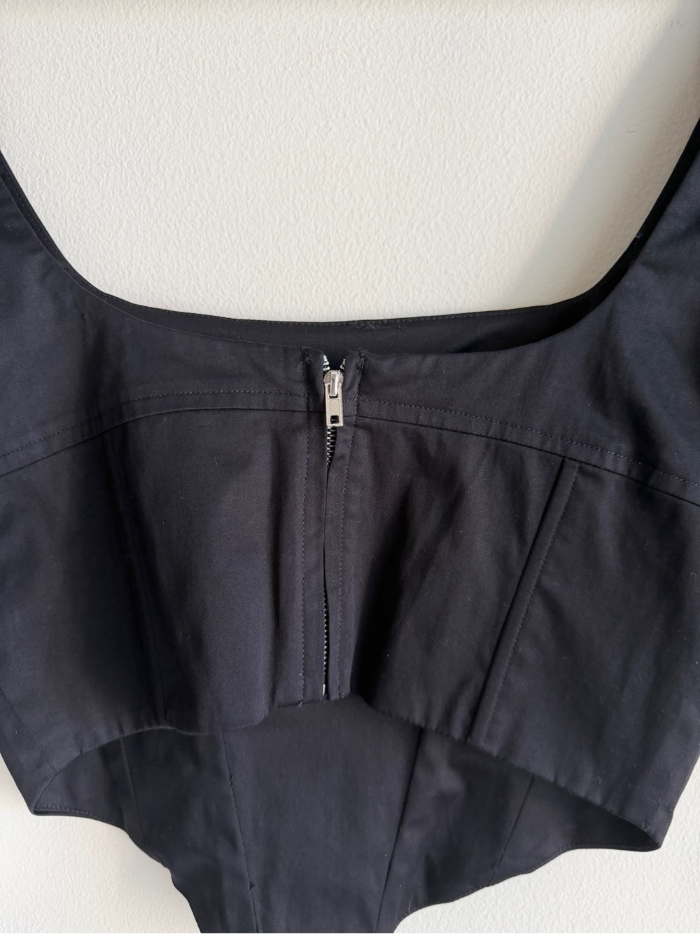 NWT NIA Seine Corset Top Black Puff Sleeve Square Neck Blouse Size S - Picture 5 of 14